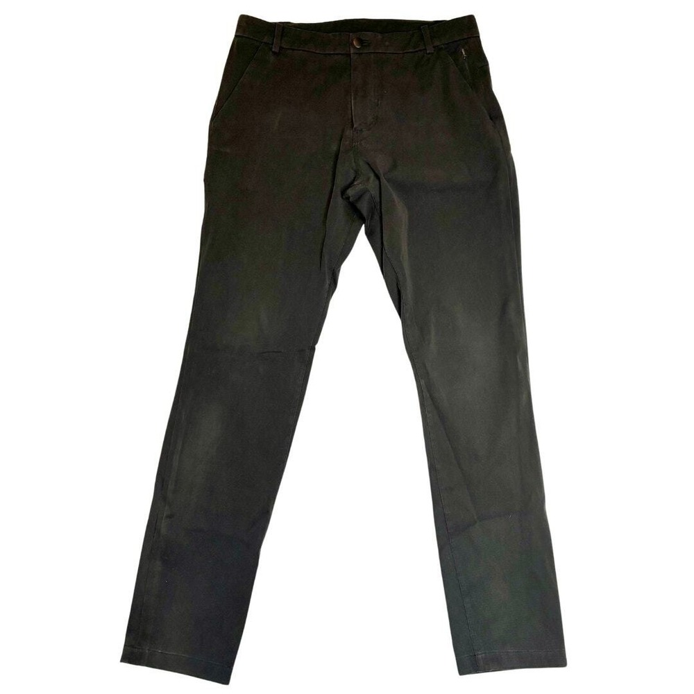 LULULEMON ABC Classic‎ Fit 5 Pocket Pant 32"L Black Mens Size 34 E4 Stretch